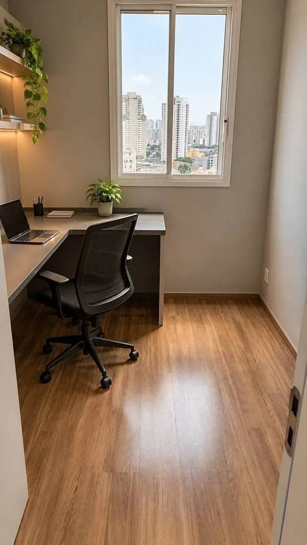 Reforma de studio com home office no Panamby, São Paulo — marcenaria sob medida entregue pela Morale